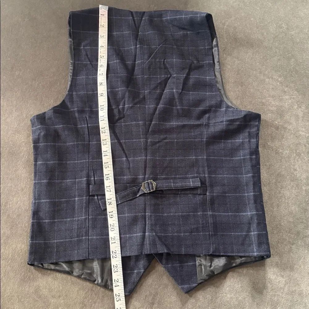 Men’s Plaid 3 Piece Suit One Button Closure Notched Lapel Jacket 34 Pants 32 NWT - Picture 10 of 14